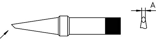 Weller 4PTAA9-1 Lötspitze Rundform, abgeschrägt Spitzen-Größe 1.6 mm Inhalt 1 St.