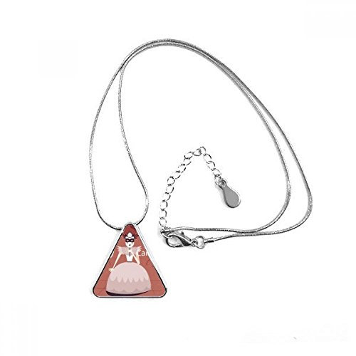 DIYthinker Weiblich Kleid Maske Happy Karneval von Venedig Triangle Form Anhänger Halskette Schmuck mit Kette Dekoration Geschenk