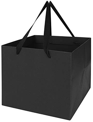Geschenktüte Kraftpapier Gastgeschenke Mitgebsel Papiertüten 10 Stück Papiertaschen Geburtstags Kuchen Tragetaschen Pizza Papiertragetaschen mit Henkel Viereckig Tüten Papierbeutel