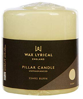 Wax Lyrical Unscented Ivory Pillar Candle 7 x 8 cm