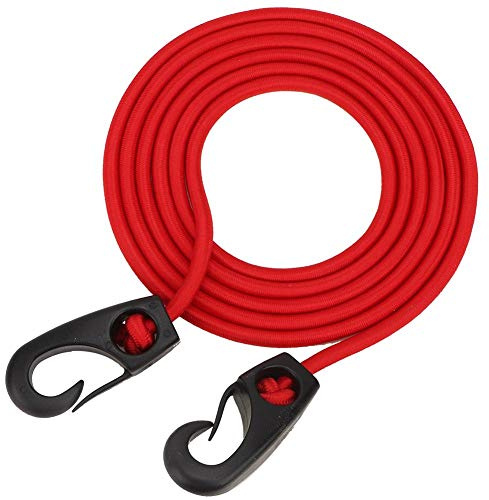 Fyearfly Kajak-Paddelleine, 189cm Elastische Schnur Bootfahren Kajak-Paddel-Sicherheits-Rutenleine mit Karabiner zum Paddeln(rot)