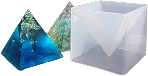 LATRAT Oriental Pyramide Silikonform Kegelwürfel, Pyramide Form Gießform für Harz Handwerk Silikon Form Kunststoffrahmen Dreidimensionales Dreieckige Pyramide 15 cm