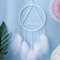 LIBERGA Dreieck Traumfänger Wanddekoration Mode Feder Dekoration Wandbehang Traumfänger Für Kinder Schlafzimmer Wohnheim Boho Craft Ornament,Weiß