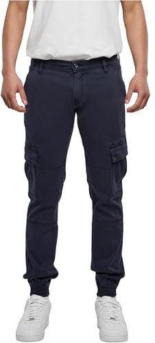 Urban Classics Men's Washed Cargo Twill Jogging Pants Hose, midnightnavy, 30