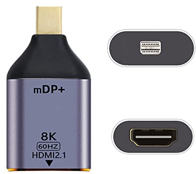 cablecc Mini DisplayPort 1.4 Sorgente a HDMI 2.0 Display 8K 60hz UHD 4K Mini-DP a HDMI Maschio Monitor Adattatore Connettore