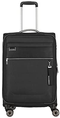 Travelite Reisekoffer mittelgroß mit Dehnfalte, nachhaltig, 4 Rollen, MIIGO, Weichgepäck Trolley aus recyceltem Material, TSA Schloss, 67 cm, 61-66 Liter