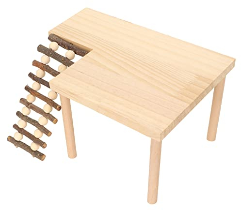 Hamster Holzplattform Hamster Kletterleiter Spielzeugkäfig Zubehör für Meerschweinchen, Chinchillas, Rennmäuse, Hamster