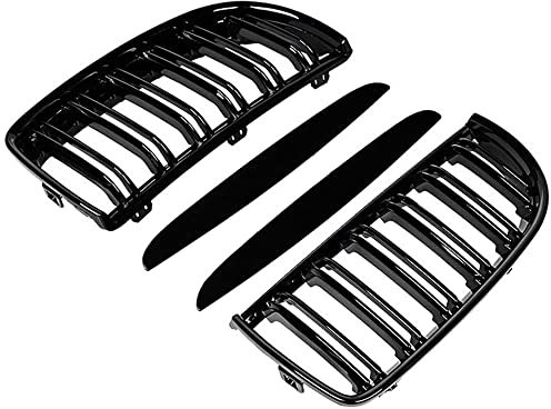 TOTMOX Rejilla del paragolpes delantero, rejilla del paragolpes delantero con ABS negro para el sedán E91W-Agon 2005-2008 (pre-elevación)