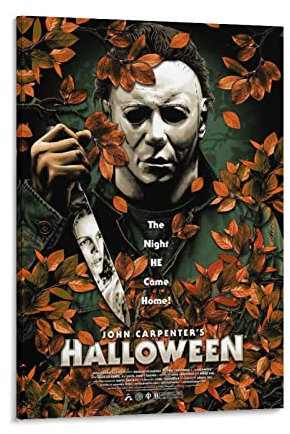 ACIDI Leinwand Wandkunst Malerei 60 * 90cm Horrorfilm-Poster Halloween 1978 Art Living Room Bedroom Home Decoration Kein Rahmen