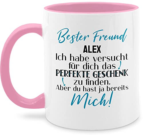 Tasse Tassen 325ml - Bester Freund - Best Friend Freunde Kumpel - 325 ml - Rosa - freundschaftsgeschenke freundschaftstasse geschenke für kumpels du hast ja mich kaffeetassen beste name