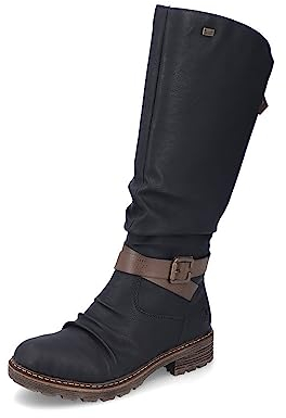 Rieker Damen Winterstiefel Z4792, Frauen Stiefel,schnürstiefel,gefüttert,wasserdicht,Boots,Winterschuhe,uebergangsschuhe,schwarz (00),38 EU / 5 UK