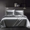 YASMENG Satin Bettwäsche 135x200 Grau Dunkelgrau Hellgrau Wendebettwäsche Deluxe Bettwäsche Satin Weich Glatt Glänzend Seidig Seide Bettwäsche 2teilig mit Reißverschluss und 80x80 cm Kissenbezug