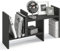 KOMTO Tischregal Schreibtisch Aufsatzregal - Regal Klein, Küchenregal Stehend für Arbeitsplatte, Desktop Bücherregal Anthrazit | Shelf K 51-97 х 20 х 40 cm