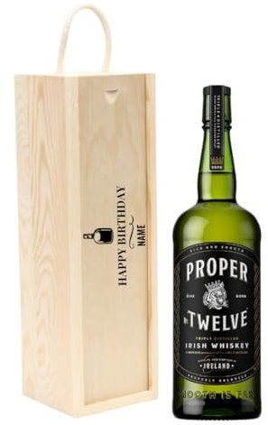 Personalised Happy Birthday Proper Twelve Whiskey Gift Set - Birthday Gifts for Men, Gifts for Her, Mens Gift Set, Alcohol Gift Set, Gift Sets for Men