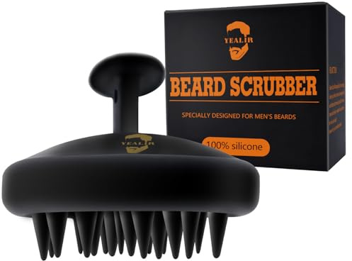 Bartbürste für Männer, Silikon-Bartschrubber, Tiefenreinigung, Haar- und Bartpeeling, hilft Bartshampoo, besser zu reinigen, guter Helfer für Bartöl, umweltfreundlich und wiederverwendbar