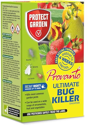 AMK® Provanto Ultimate Bug Killer Concentrate 30ml Insecticide Pest Control for Garden Plants Flowers Fruit Vegetables Kills Aphids Greenfly Whitefly Caterpillars Beetles Systemic Contact