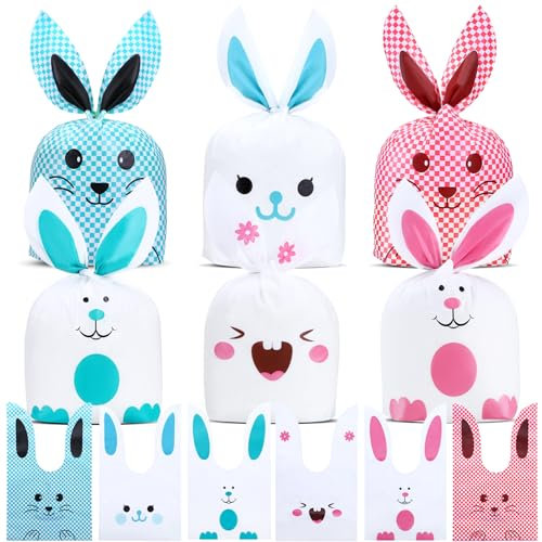 Kesote Ostertüten zum Befüllen 60x Geschenktüten Ostern Papiertüten Süßigkeiten Tüten Candy Beutel Osterhase Deko Kindergeburtstag Geschenk Kinder Mitgebsel