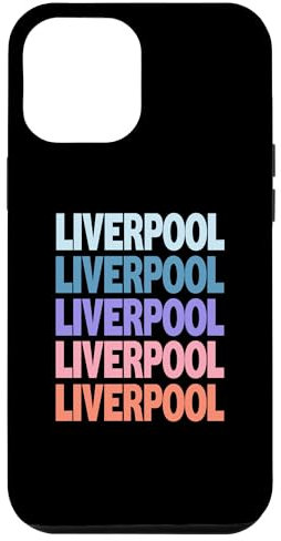 iPhone 14 Pro Max Funny Modern Repeated Text Design Liverpool Case