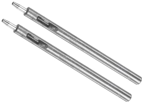 CoCud Leder Lochzange, 1,8 mm Knopfdurchmesser, 6 mm Schaft, Stahl Rundlochzange Nieten Setzer - (Anwendungen: für Lederhandwerk DIY Bekleidung Stoff), 2 Stück