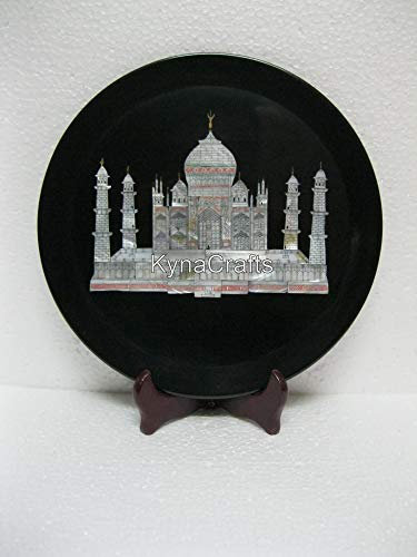 Vintage Art and Crafts Assiette décorative en marbre noir 30,5 cm