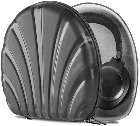 Geekria PRO Rugged Headphones Case Compatible with JBL TUNE/760NC/750NC/720BT, Live 770NC, Hard Shell, Durable, Multi-Layer Protection Travel Carrying Bag (Seashell, Black)