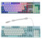 Teclado para Juegos con Cable, Mini Teclado Compacto Retroiluminado RGB de Impresión Grande y Perfil bajo, Teclado de Oficina con Panel Metálico para PC Portátil de Escritorio