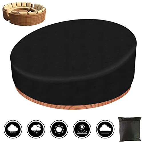 Abdeckung für Gartenmöbel, Sofa, Terrasse, 228,6 cm T x 83 cm H, Tagesbett, Outdoor, rund