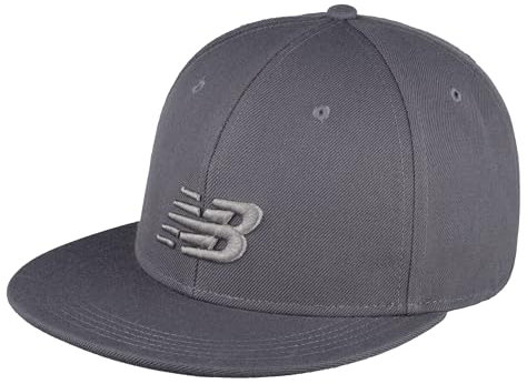 New Balance Unisex 6 Panel Flat Brim, Herren & Damen Mützen, Einheitsgröße, graphit, Einheitsgröße