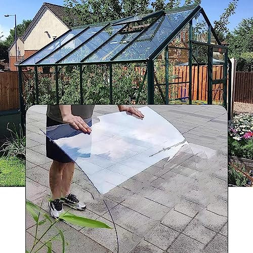 Lot de 4 panneaux de sécurité en acrylique transparent pour serres, auvents, abris d'auto et stades - Panneaux de sécurité en acrylique durable pour fenêtres d'abri de jardin, vitrage extérieur - 50 x