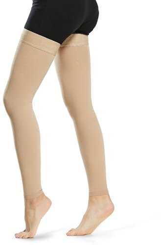 Beister kompressionsstrümpfe damen & Herren medizinisch oberschenkel, Firm 20-30 mmhg Unterstützung Strümpfe mit Dot Silikonband, Oberschenkel Footless Compression Stocksfür Krampfadern, Ödeme