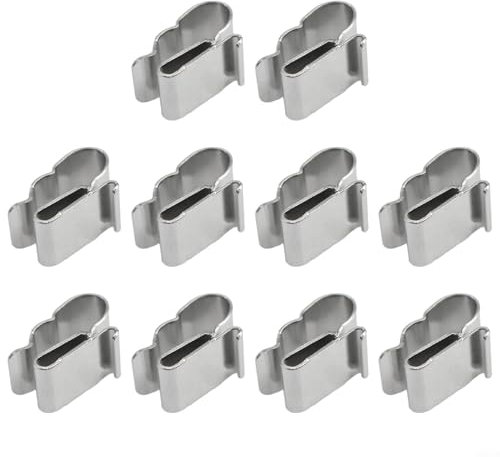 Entgoinggo Clip per cavi per pannelli solari in acciaio inossidabile, clip per cavi per rimorchi, morsetti per pannelli solari, barche da pesca, kayak, gestione dei cavi elettrici, facile