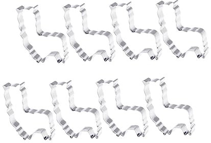 MOLUCKFU 8stücke Alpaka Geformt Edelstahl Keksausstecher Kuchendekorationswerkzeuge Keksformen Fondantausstecher