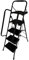 Easylife Step Ladder with Handrail (4 Steps) Indoor Ladder with Built-In Tool Caddy, Lightweight Step Ladder Supports up to 150kg, Folding Step Ladder with Anti-Slip Steps H147cm - Fully Guaranteed
