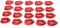 20x Rote Pailletten Lippen Punk Große Patches, 20pcs Lippenform Modische Exquisite Flecken, Rot Gestickte appliqué Handwerklich Selbstklebende Nähen Sie Eisen für Kleidung