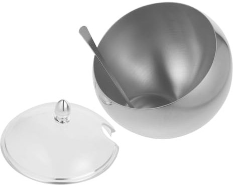 LIGIGWASH Edelstahlschüssel Mit Schräger Öffnung Für Soßen Salate Obst Und Mehr Mit Deckel Für Küche Und Buffets Leicht Zu Reinigen