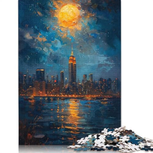 Starry Night New York Puzzle für Erwachsene, 1500 Teile, DIY-Spiel, Puzzles für Erwachsene für Frauen, für Erwachsene Kinder, 1500 Teile (85 x 57 cm)