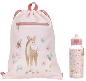 Little Dutch Set Turnbeutel & Trinkflasche Pop-up für Kinder rosa - Fairy Garden