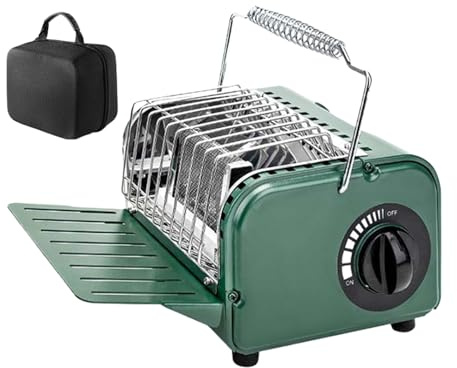 Four à gaz de tente - 1200 W - Avec sac de transport - Portable 3 - Pour trekking, extérieur, randonnée, hiver, pêche, loisirs, pique-nique, voyage