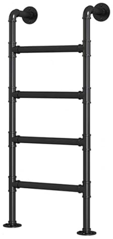 Escalera de litera de tubo industrial, capacidad de carga de 330 libras, ideal para pozos de ventanas de sótano, áticos, lofts, caravanas, patios, diseño de 7 escalones (213 cm)