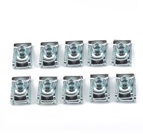 PACKOVE 10 Écrous en U M8 en Acier au Manganèse, Clips Autotaraudeurs Spire U, Kit 10 Pièces pour Fixation Carrosserie Moto, Agrafes Garniture Panneau Résistantes et Fonctionnelles