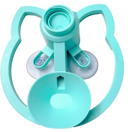 Automatischer Katzen-Wasserspender, Filterfreie Haustier-Trinkstation, Auto-Nachfüll-Wassernapf-Ständer mit Flaschenadapter, Anti-Verschütten Saugfuß für Indoor-Katzen, Kätzchen, Welpen, Blau