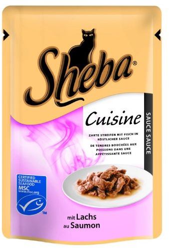 Sheba zarte Streifen mit Lachs in Sauce 12 x 85 g