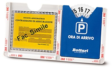 Bottari 16353 Porta Assicurazione e Dischi Orari, Giallo/Blu