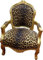Casa Padrino Barock Kinder Stuhl Leopard/Gold - Sessel - Armlehnstuhl