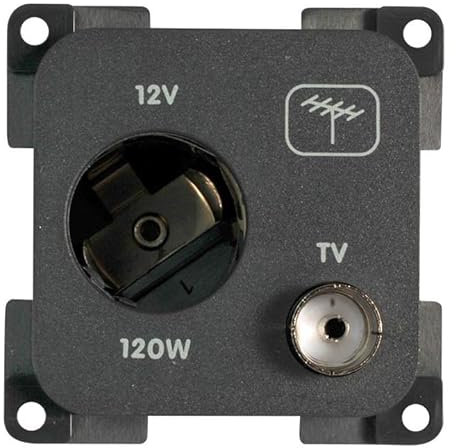 Prise 12 V Diamètre 21 + Prise TV CBE mp12atv Camper Bateau