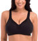 Delimira Women's Non Wired Bras Full Coverage Cotton Comfort Bra Plus Size Non Padded Soft Bras Black 38B