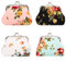 Oyachic 4 Pièces Floral Porte Monnaie Rose Coin Purse Fermoir Clic Clac Vintage Portefeuille Rétro Women Wallet Bourse pour Femme, Garçon