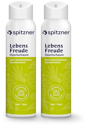 Spitzner Duschschaum – Harmonisierende Wellness-Dusche , sanft reinigender Schaum, hautverträglich und 100% vegan (Acai-Yuzu, 150 ml (2er Pack))