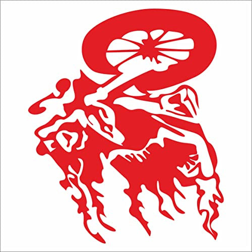 INDIGOS UG Auto Aufkleber Death Chopper Motorcycle Laptop rot - 106mmx88mm - Autoaufkleber - Tuning - Sticker - Heckscheibe - Fahrrad - Motorrad - UV beständig