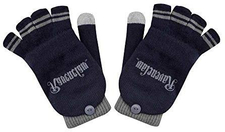 Cinereplicas - Harry Potter -Handschuhe - Abnehmbare Halbhandschuhe -Touchscreen Funktion - Offiziel lizensiert - Ravenclaw - Blau und Grau